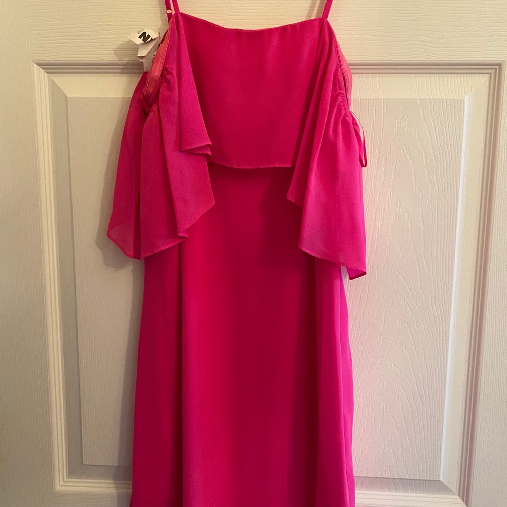 Hot pink mini dress!